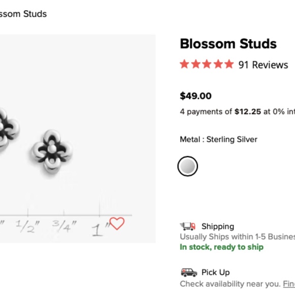 James Avery Blossom Stud Earrings - Picture 4 of 4